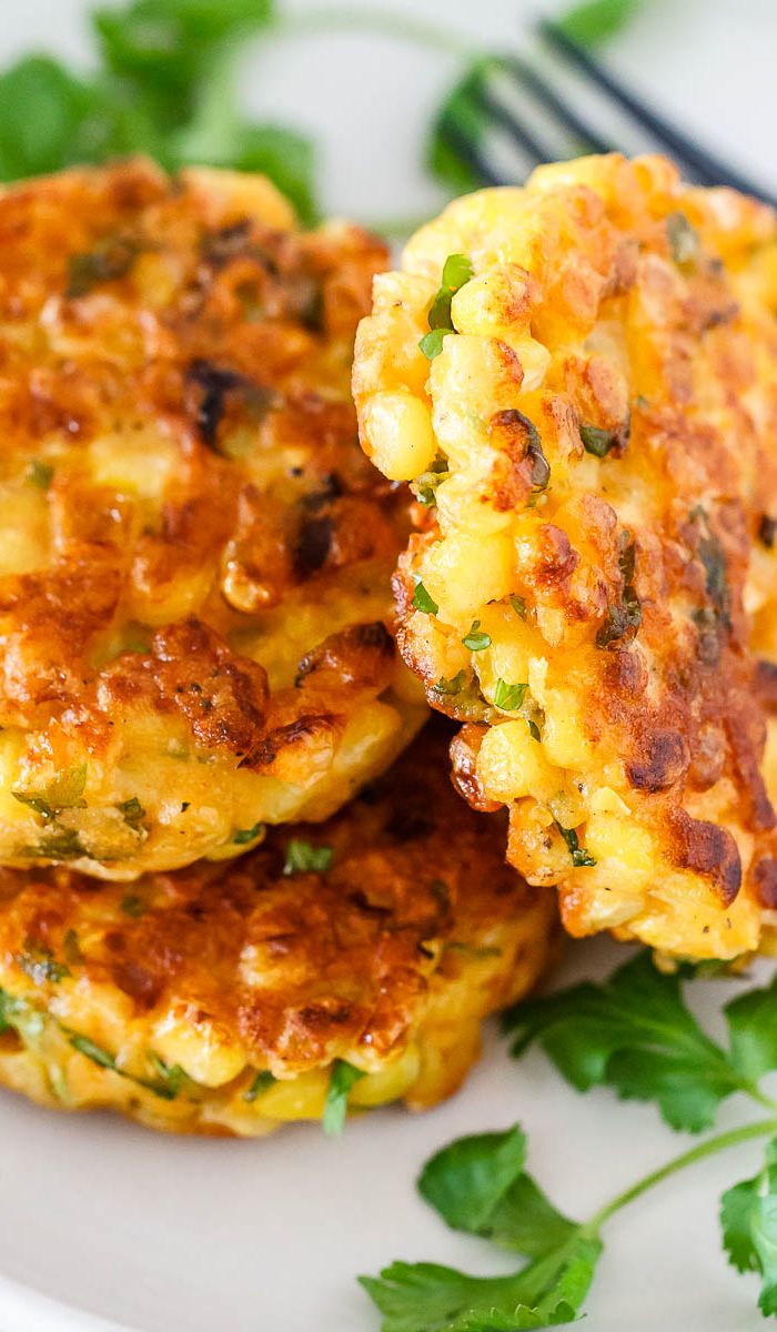 Cheesy Corn Fritters