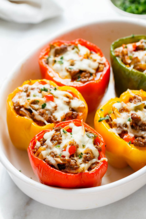 Cheese Steak Stuffed Peppers