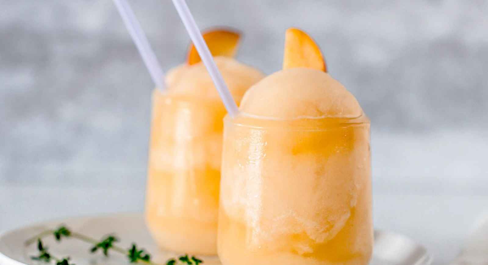 Frozen Peach Bellini Cocktail Recipe Eatwell101