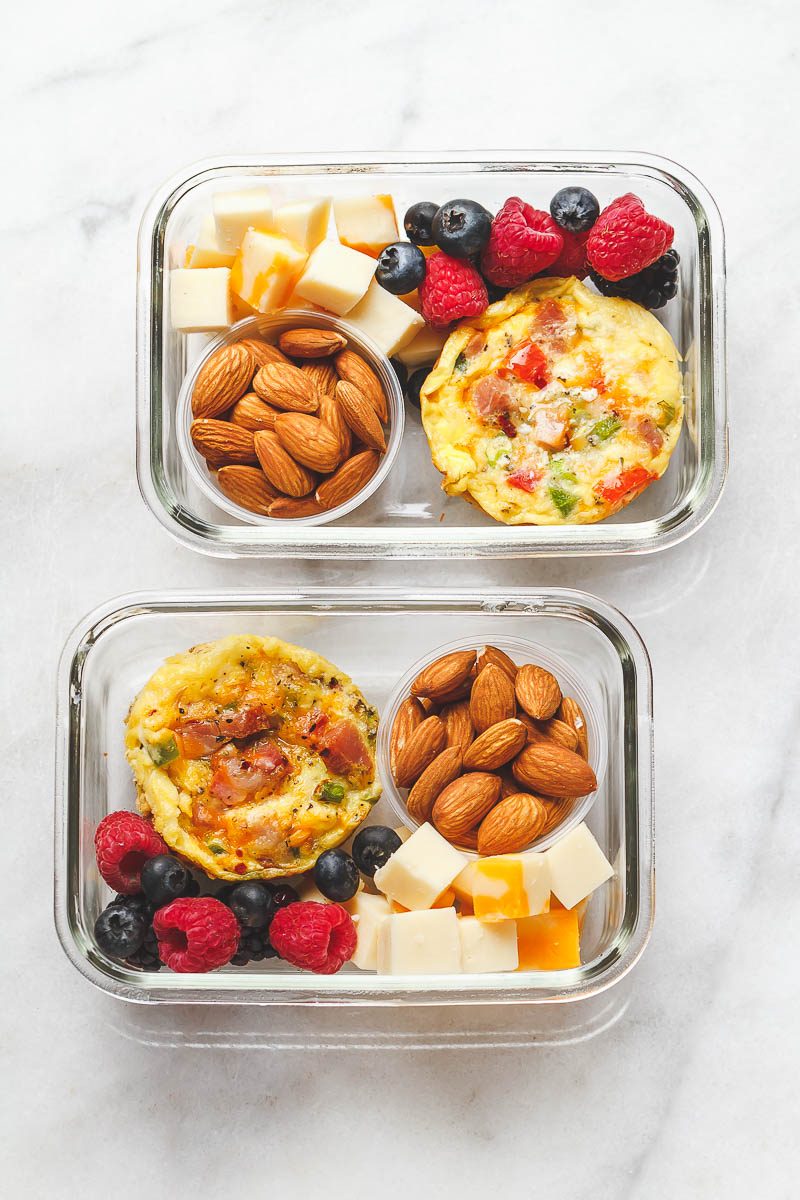 Desayuno fácil de ceto preparación de comidas - Repleto de proteínas y tan conveniente para las mañanas ocupadas, esta es la opción perfecta para hacer por adelantado.