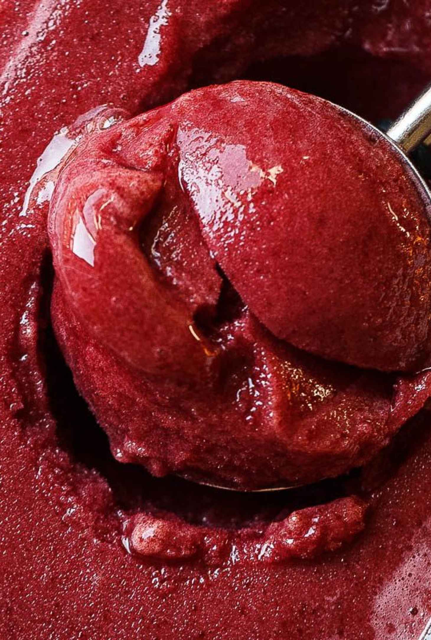 2-Ingredient Honey Cherry Sorbet - #recipe by #eatwell101 - https://www.eatwell101.com/honey-cherry-sorbet-recipe