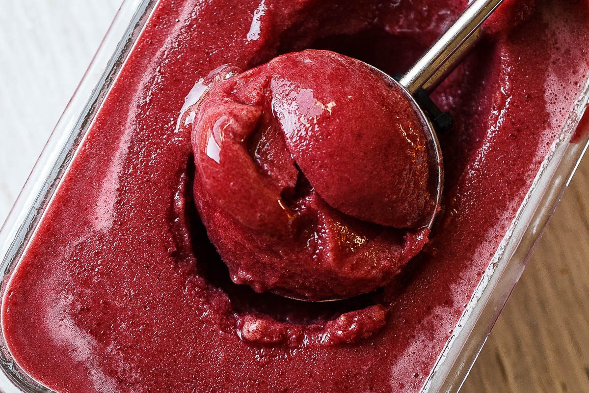 Honey Cherry Sorbet (2-Ingredient)