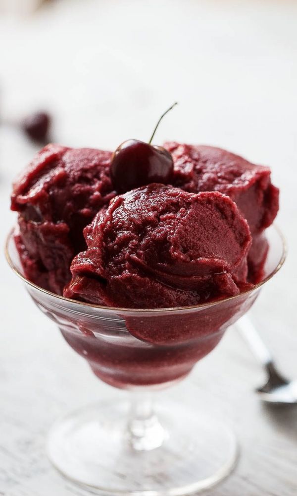 Honey Cherry Sorbet (2-Ingredient)