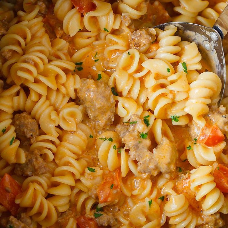 Instant Pot Sausage Pasta in Cream Cheese Tomato Sauce — Eatwell101