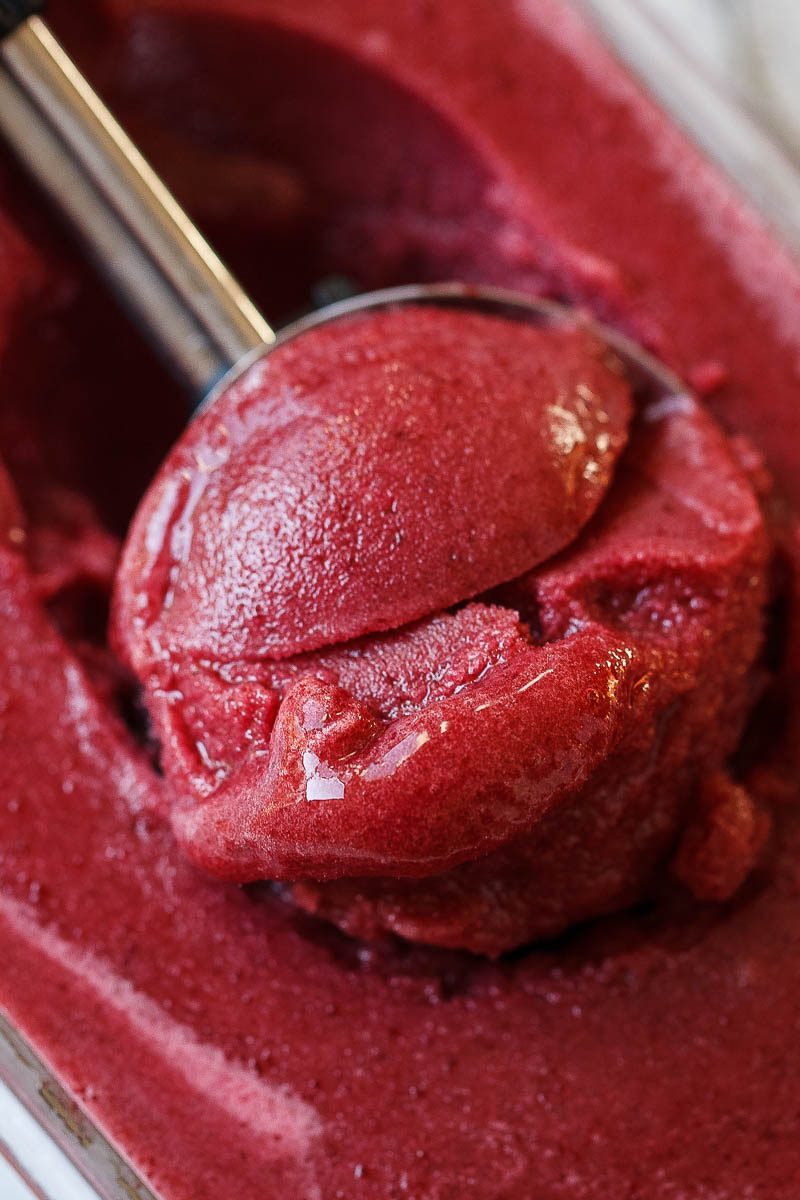 2-Ingredient Honey Cherry Sorbet - Paleo, Dairy-Free, Vegetarian, Gluten-Free. When it comes to dessert, you really can't get much healthier than this!