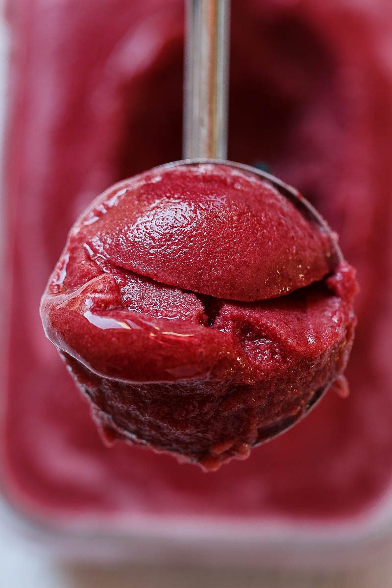 2-Ingredient Honey Cherry Sorbet - Paleo, Dairy-Free, Vegetarian, Gluten-Free. When it comes to dessert, you really can't get much healthier than this!
