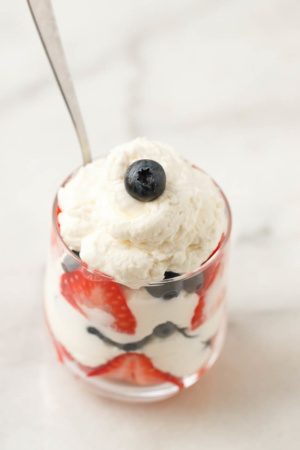 Blueberry & Strawberry Creamy Mousse {Keto – Low Carb}