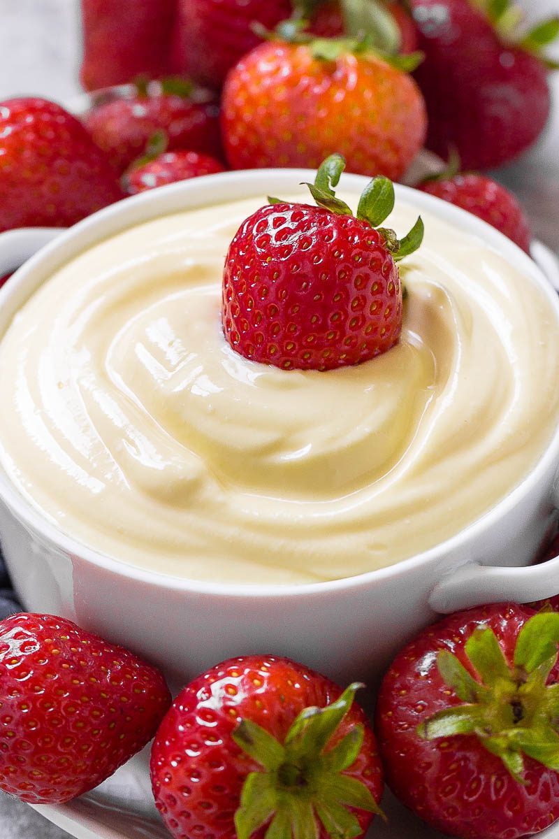 Cream Cheese Fruit Dip - Lightly sweet and super fluffy, this fruit dip is a great way to get everyone to eat more fruit this season!