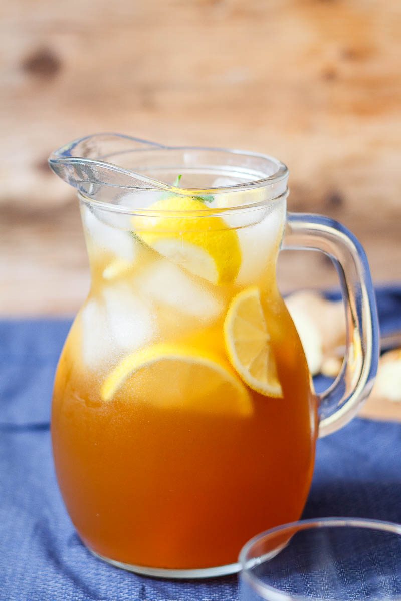 Lemon Iced Tea - #recipe by #eatwell101 - https://www.eatwell101.com/lemon-iced-tea-recipe