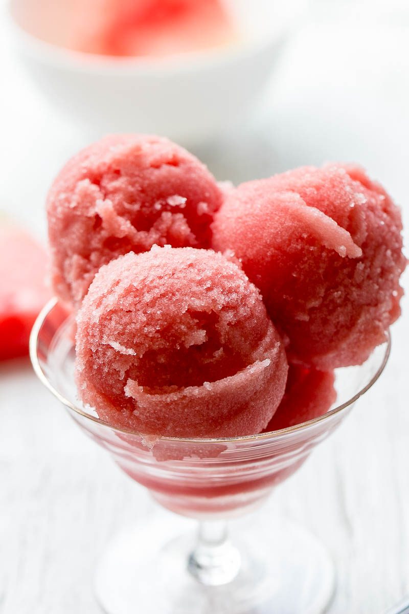 2-Ingredient Honey Watermelon Sorbet - Paleo, Dairy-Free, Vegetarian, Gluten-Free. When it comes to dessert, you really can't get much healthier than this!