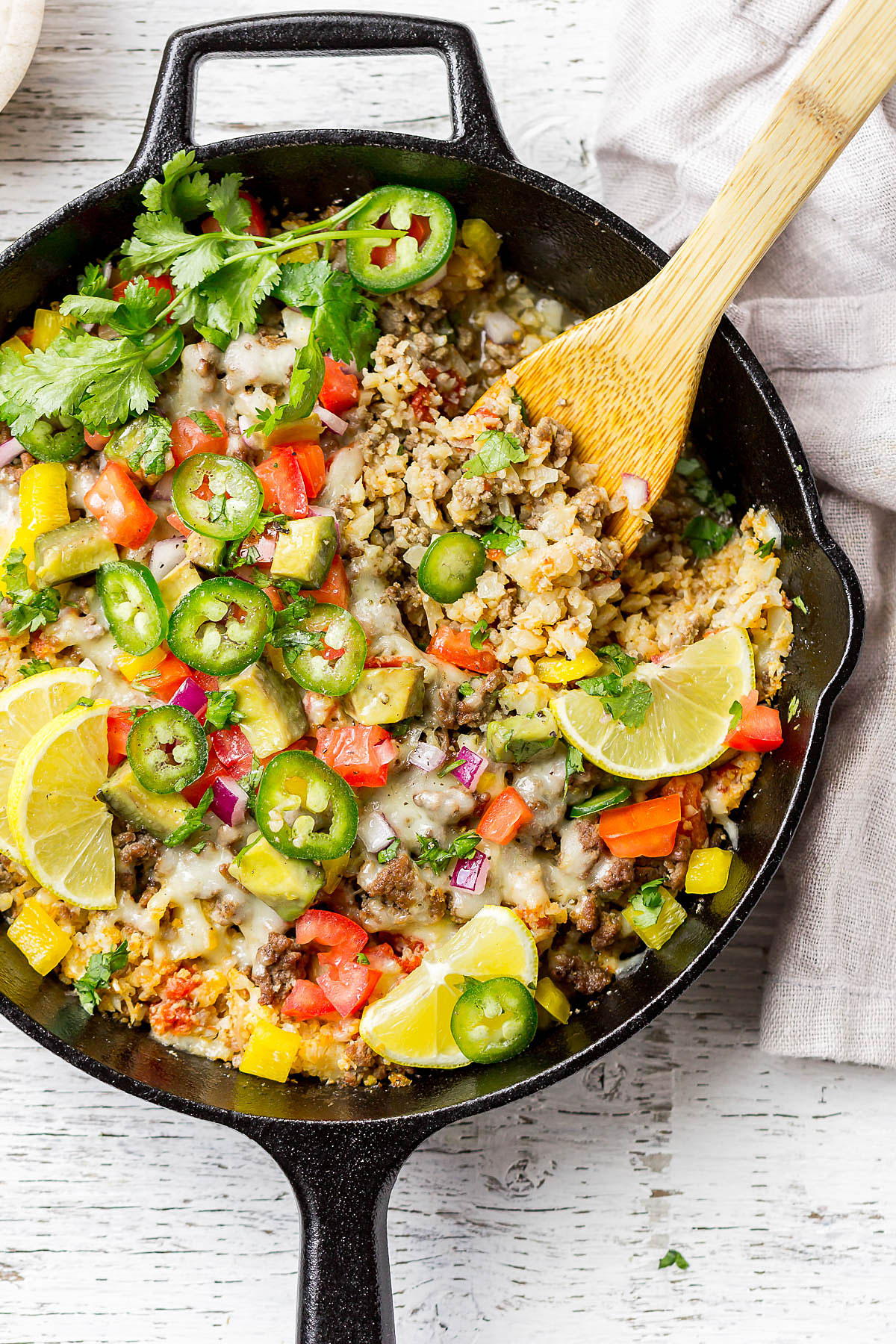 Keto Burrito Bowl Recipe with Beef and Cauliflower Rice ...