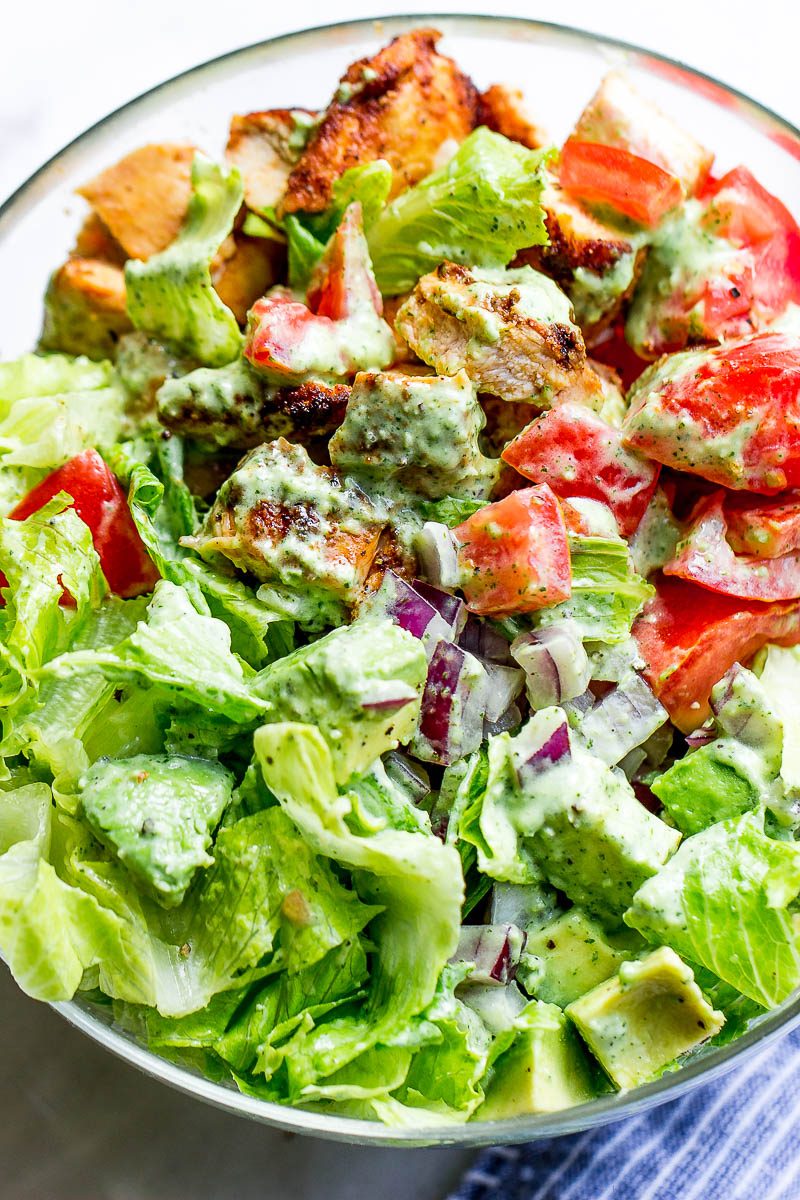 Taco Chicken Salad - Bursting with tender, juicy chicken, this healthy salad is the perfect switch up from your classic chicken salad recipe.