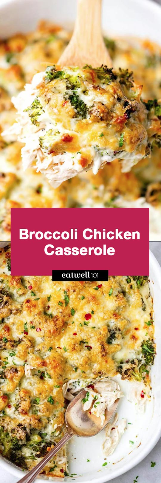 Broccoli Chicken Casserole Recipe -  #eatwell101 #recipe A loaded and comforting chicken casserole your whole family will love! #chicken #casserole #Broccoli #Recipe