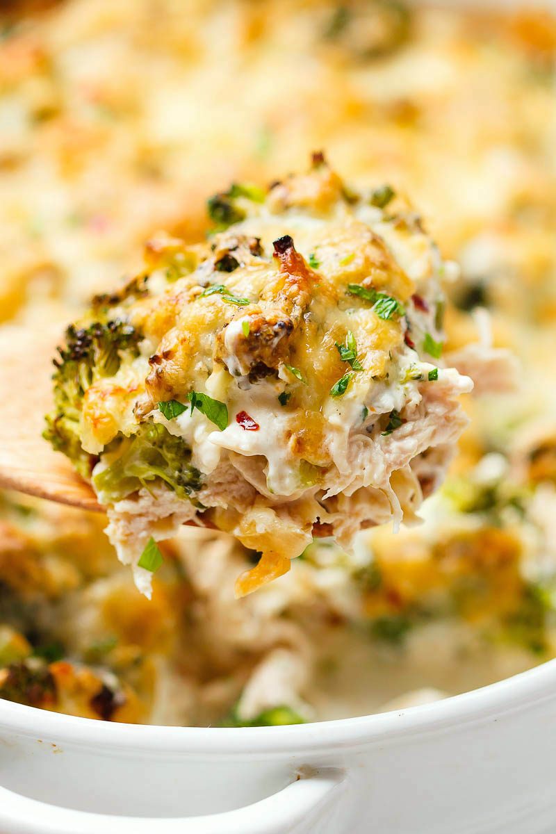 Broccoli Chicken Casserole with Cream Cheese and Mozzarella – Chicken ...