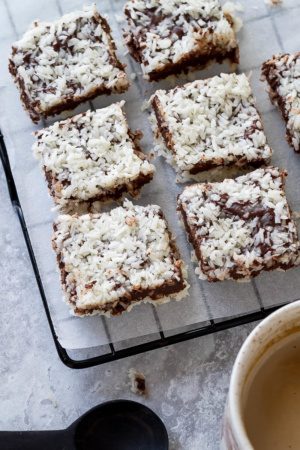 No-Bake Chocolate Coconut Bars {Keto, Paleo, Low Carb}