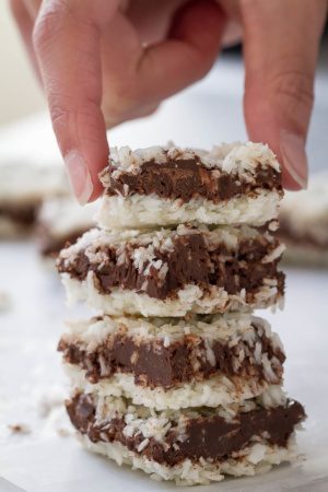 No-Bake Chocolate Coconut Bars {Keto, Paleo, Low Carb}
