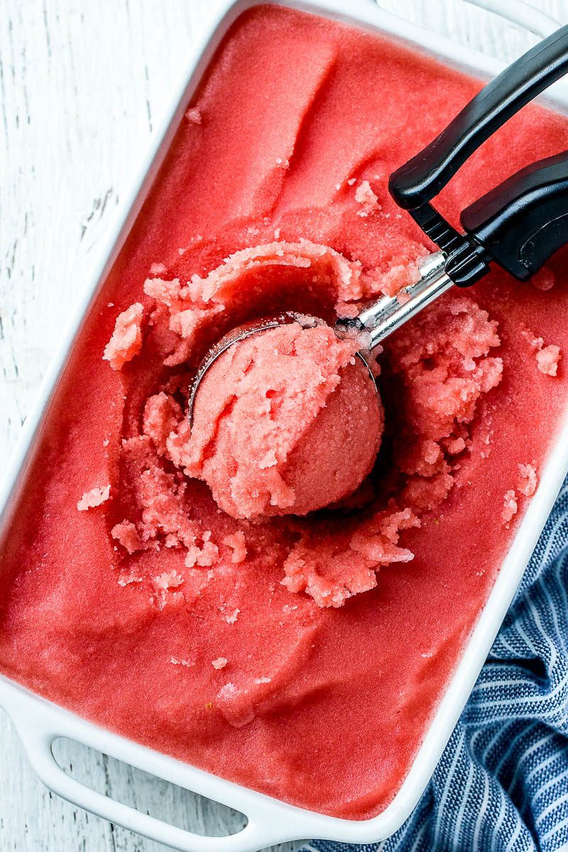 2-Ingredient Honey Watermelon Sorbet - Paleo, Dairy-Free, Vegetarian, Gluten-Free. When it comes to dessert, you really can't get much healthier than this!