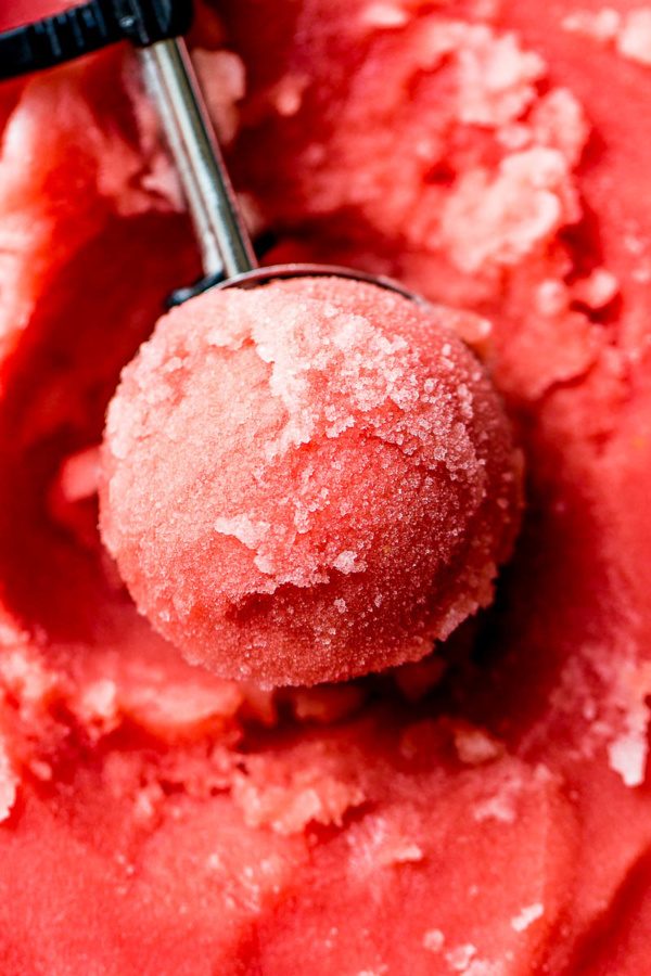 2-Ingredient Honey Watermelon Sorbet - #recipe by #eatwell101 - https://www.eatwell101.com/watermelon-sorbet-recipe