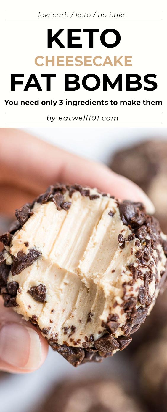 Cheesecake Keto Fat-Bombs recipe -  #eatwell101 #recipe - Perfect for whenever you need something quick & #keto throughout the day. #Cheesecake #Keto #Fat-Bombs. #Cheesecake #Keto #Fat-Bombs 