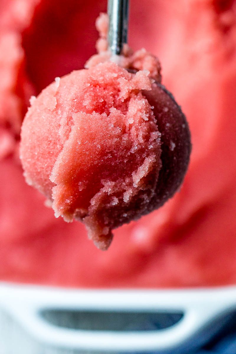 2-Ingredient Honey Watermelon Sorbet - Paleo, Dairy-Free, Vegetarian, Gluten-Free. When it comes to dessert, you really can't get much healthier than this!
