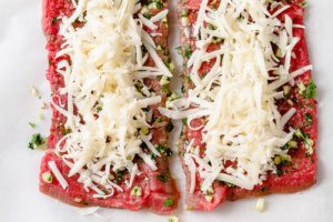 Mexican Cauliflower Rice with Cheesy Steak Roll-Ups