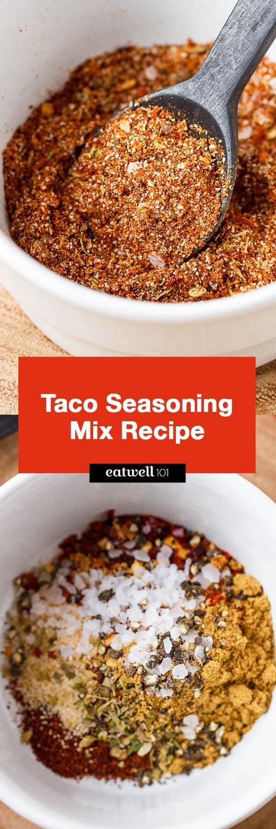 Taco Seasoning Recipe - An easy 5-minute recipe for homemade gluten-free taco seasoning mix!