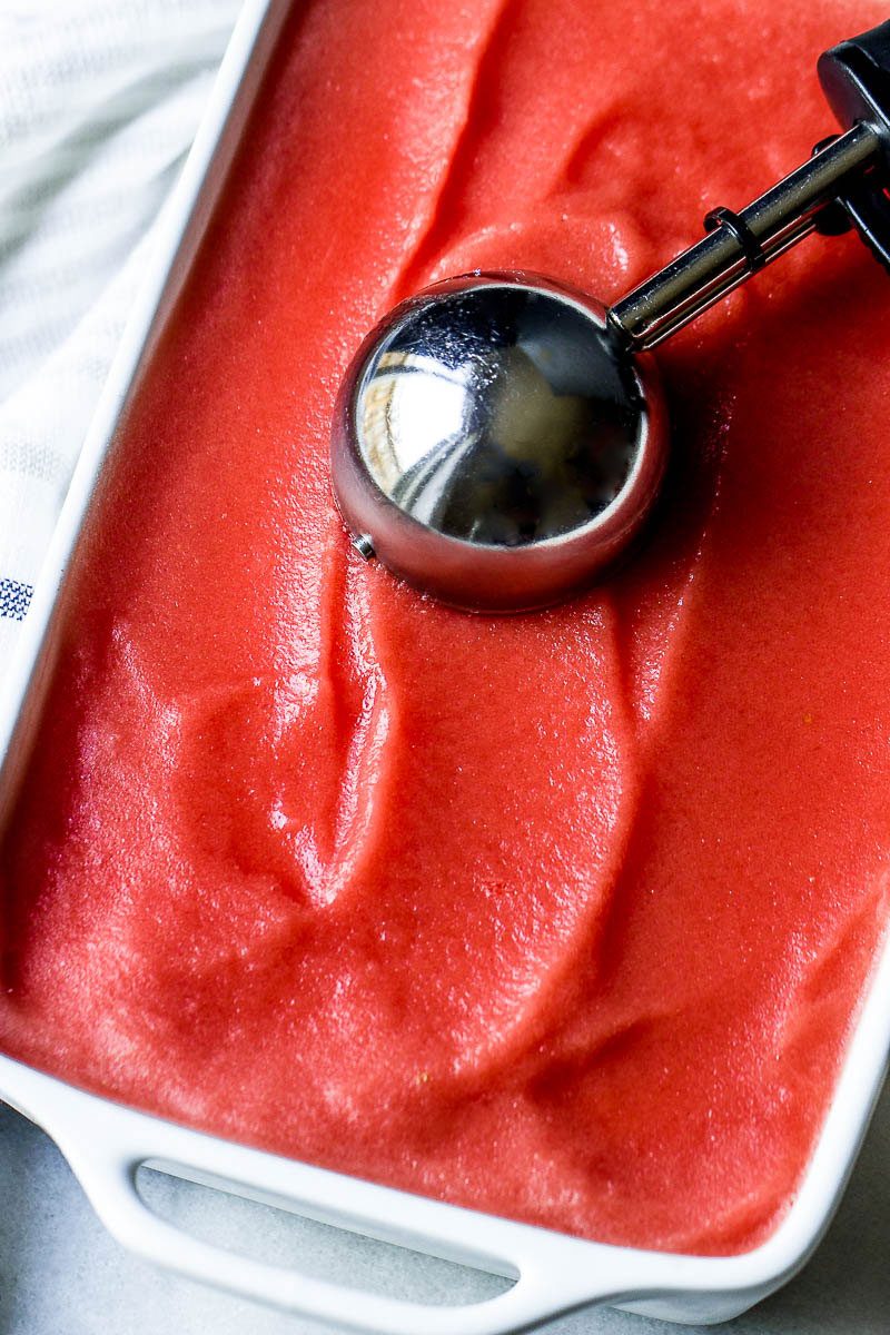 2-Ingredient Honey Watermelon Sorbet - Paleo, Dairy-Free, Vegetarian, Gluten-Free. When it comes to dessert, you really can't get much healthier than this!