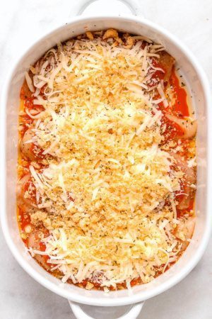 Crispy Chicken Parmesan Casserole