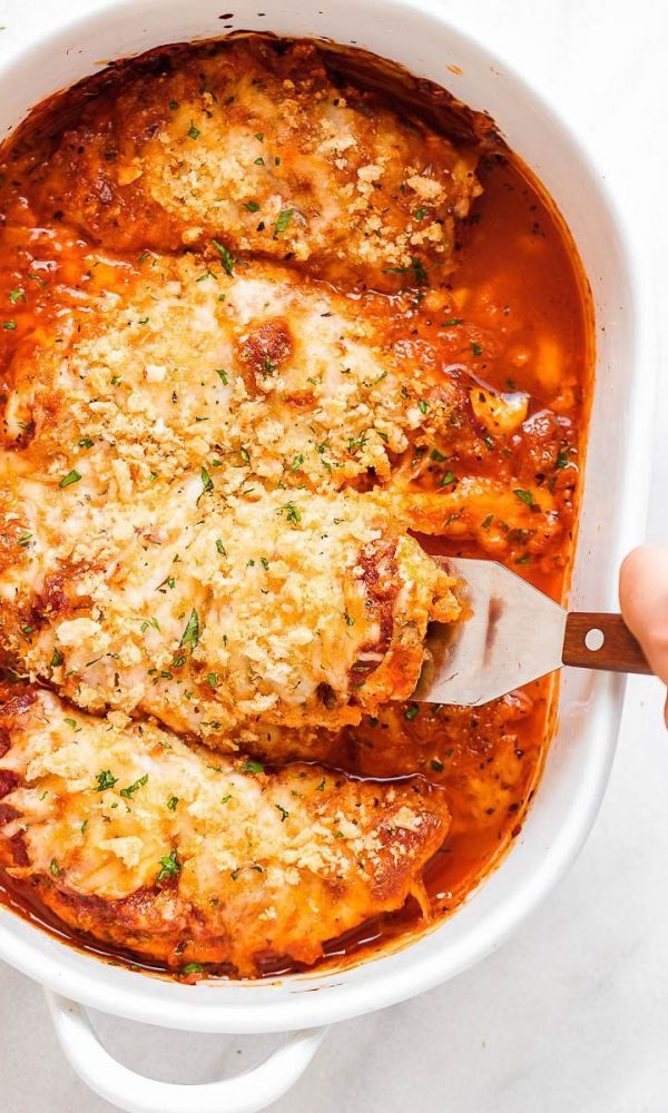 Crispy Chicken Parmesan Casserole