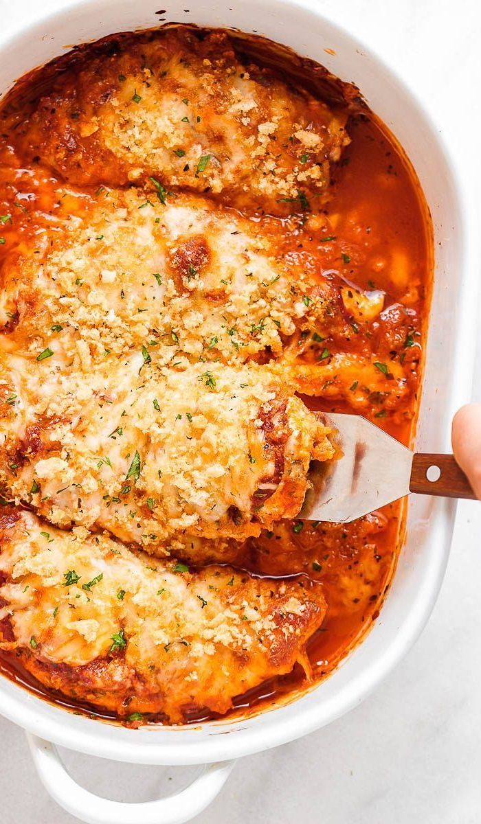 Crispy Chicken Parmesan Casserole