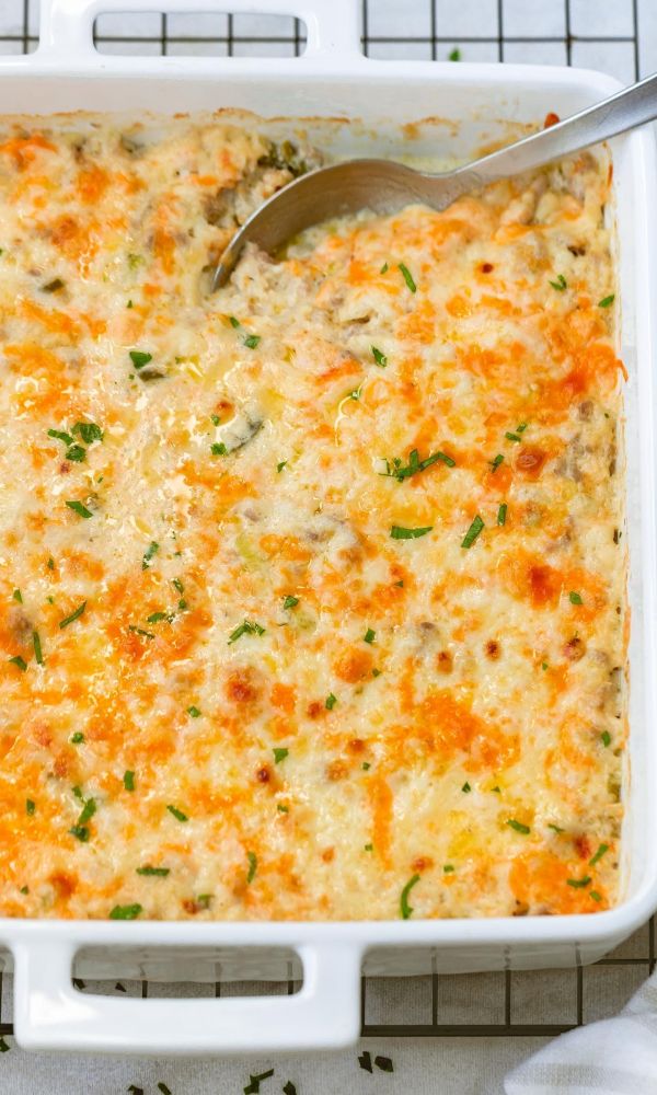 Green Chile Cauliflower Chicken Casserole