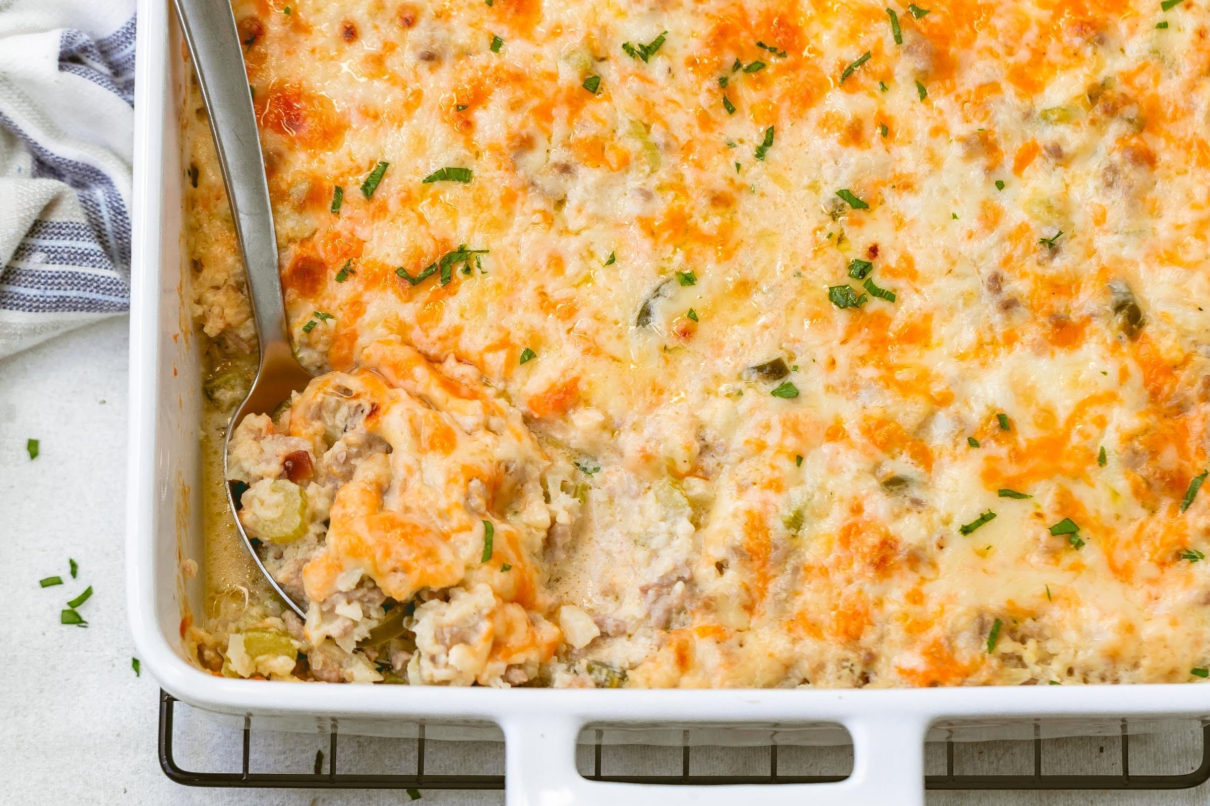 Green Chile Cauliflower Chicken Casserole