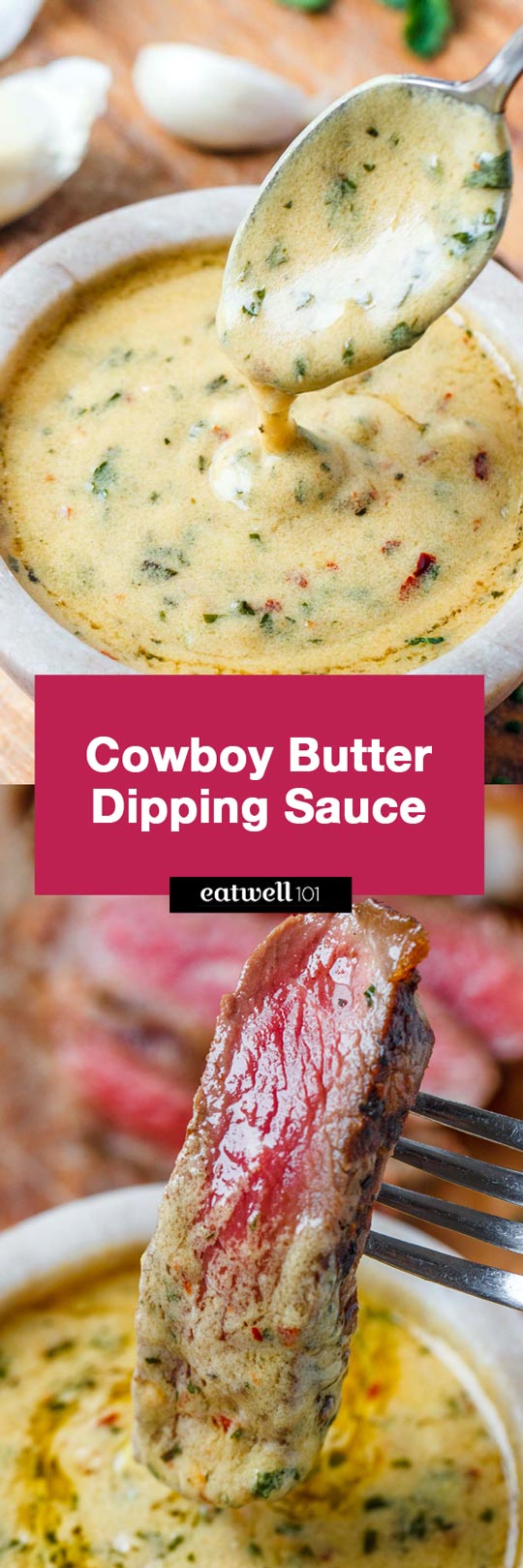 Cowboy Butter Dipping Sauce Recipe - #eatwell101 #recipe -  This garlic #butter #dipping #sauce is the bomb! 
