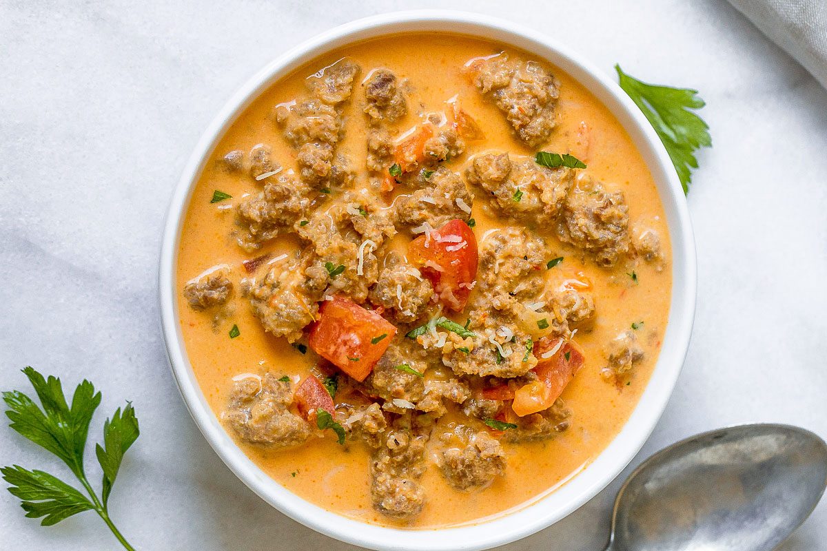 Sausage Parmesan Cream Cheese Soup