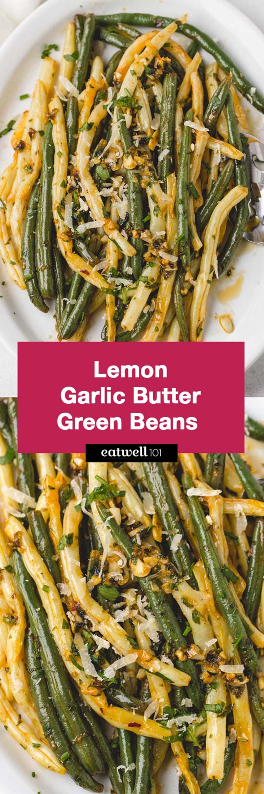 Lemon Garlic Butter Green Beans and Wax Beans Skillet - So little effort, so flavorful! This easy side dish hits all of the perfect notes.