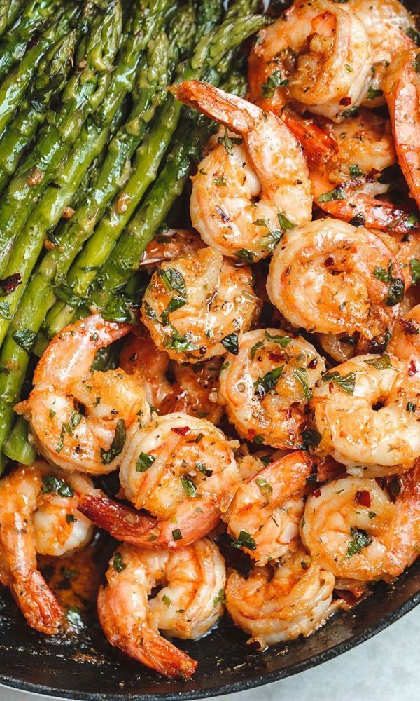 One Pan Shrimp and Asparagus