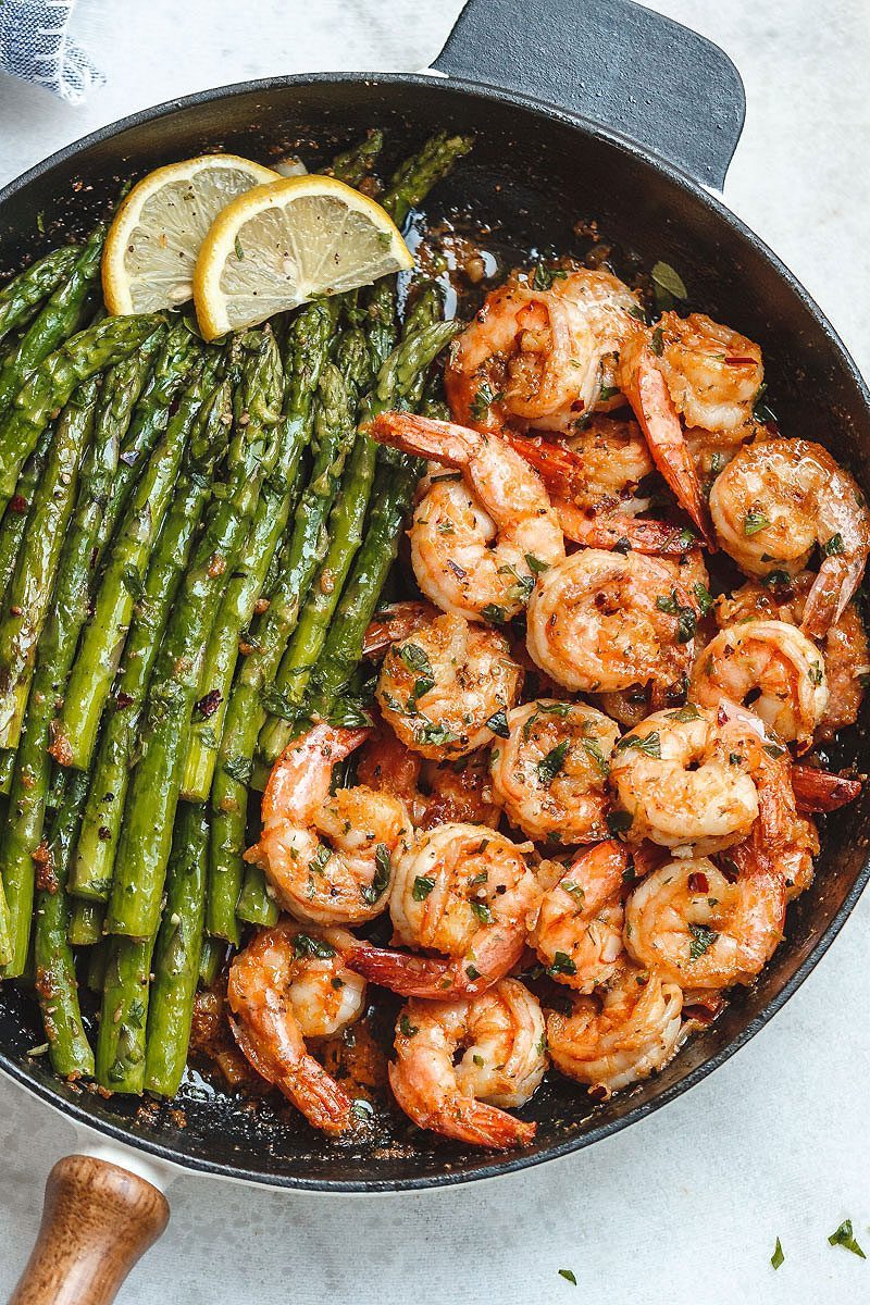 Garlic Butter Shrimp Recipe with Asparagus – Best Shrimp Recipe ...