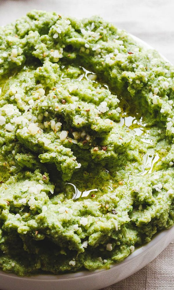 Broccoli Mash with Garlic and Parmesan