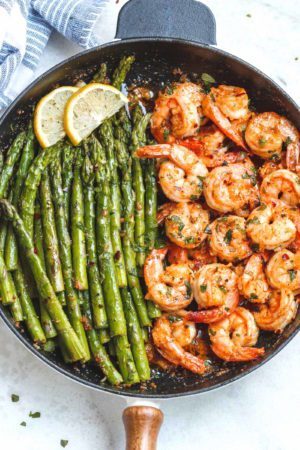 One Pan Shrimp and Asparagus