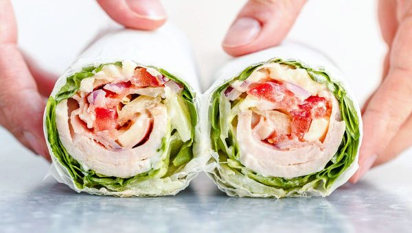 How to Make a Lettuce Wrap Sandwich - #recipe by #eatwell101 - https://www.eatwell101.com/how-to-make-a-lettuce-wrap-recipe