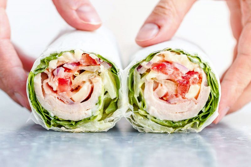 How to Make a Lettuce Wrap Sandwich - #recipe by #eatwell101 - https://www.eatwell101.com/how-to-make-a-lettuce-wrap-recipe