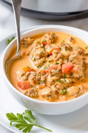 Sausage Parmesan Cream Cheese Soup