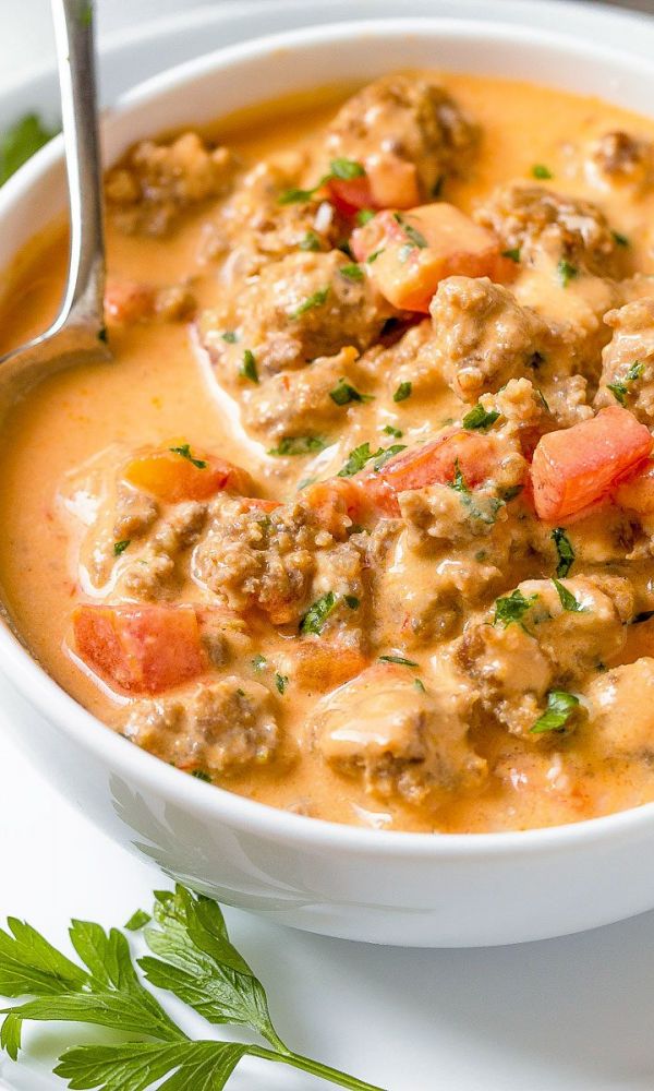 Sausage Parmesan Cream Cheese Soup