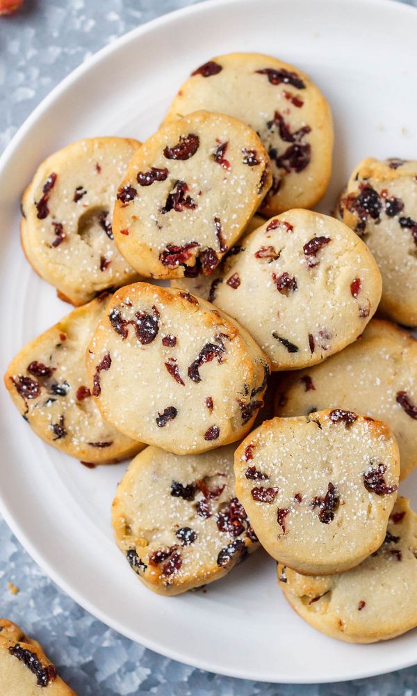 Cranberry Shortbread Cookies