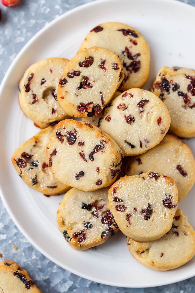 Cranberry Shortbread Cookies