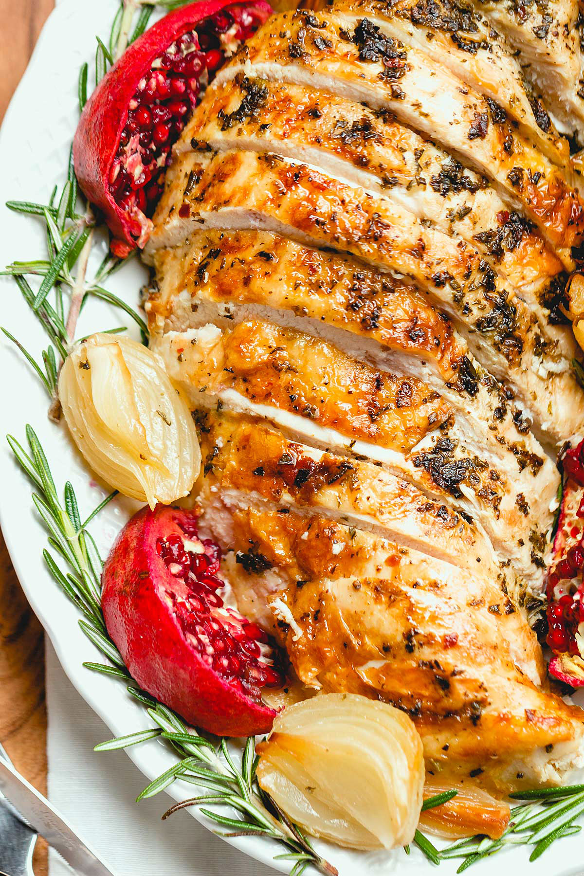 Roasted Turkey Breast Recipe With Garlic Herb Butter How