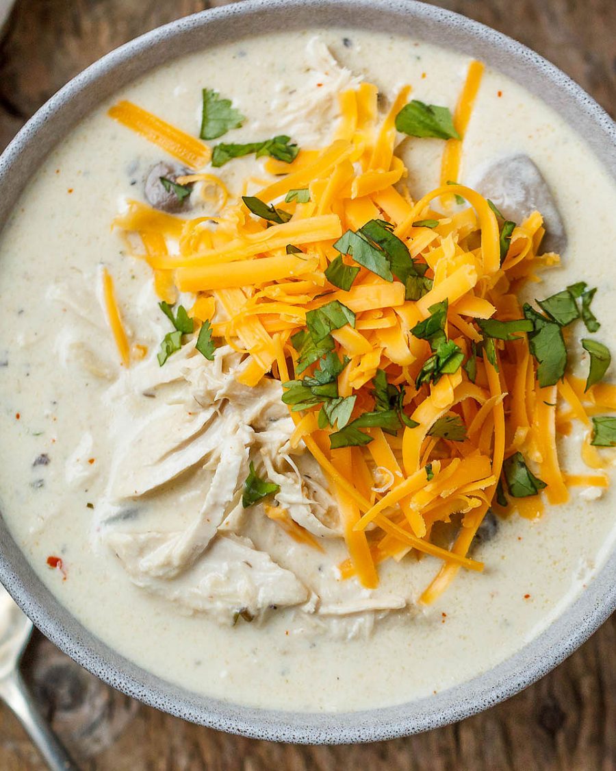 Slow Cooker Turkey Cream Cheese Soup - #recipe by #eatwell101 - https://www.eatwell101.com/slow-cooker-turkey-soup-recipe