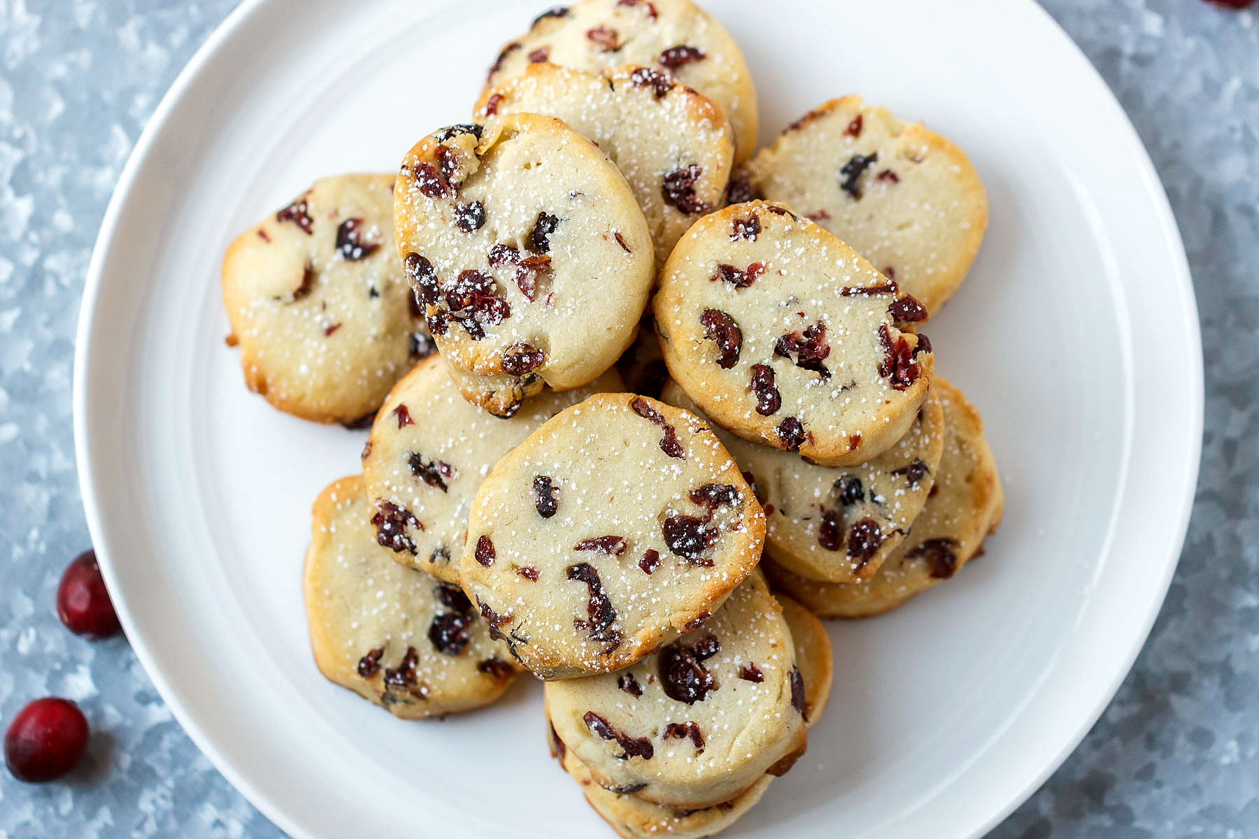 Cranberry Shortbread Cookies