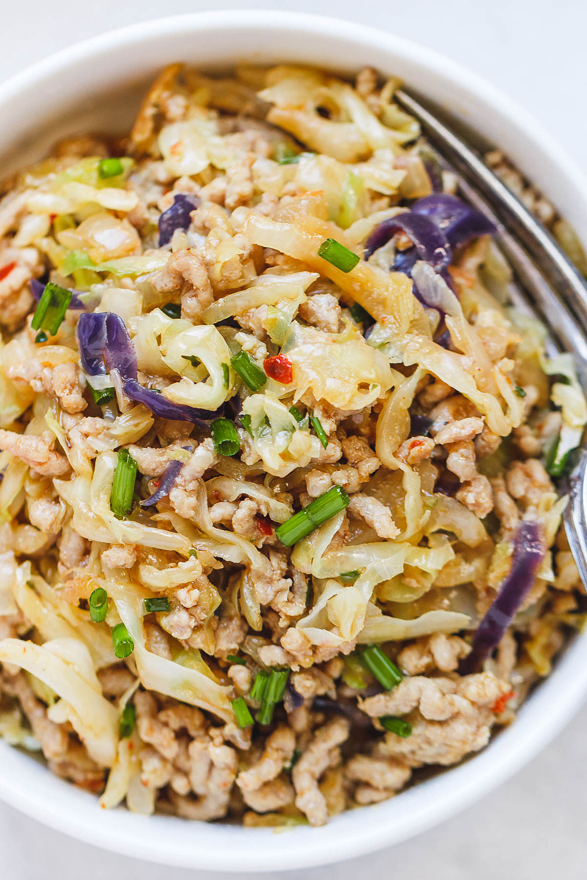 Egg Roll Bowl Recipe - #eatwell101 #recipe #lowcarb #keto #paleo #glutenfree - Super easy to make, and so nourishing. All of the great flavor of Egg Rolls, without the carbs! 