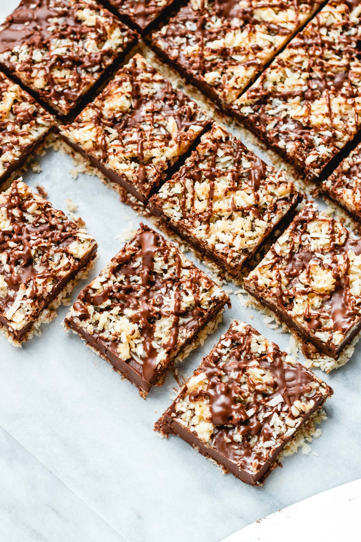 No-Bake Peanut Butter Chocolate Coconut Bars - These satisfying chocolate peanut butter coconut bars require no baking and are completely sugar free.